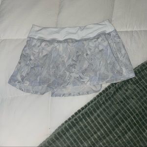 Lululemon White&Grey Tennis Skirt